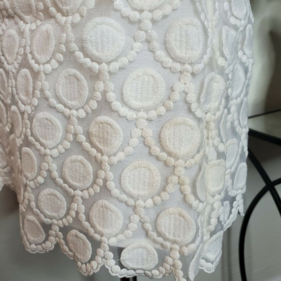 Bebe White Lace Mini Dress Size Small Scalloped - Picture 6 of 10
